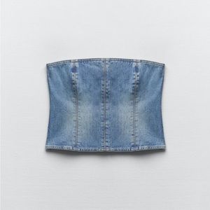 Zara ZW DENIM BUSTIER CORSET